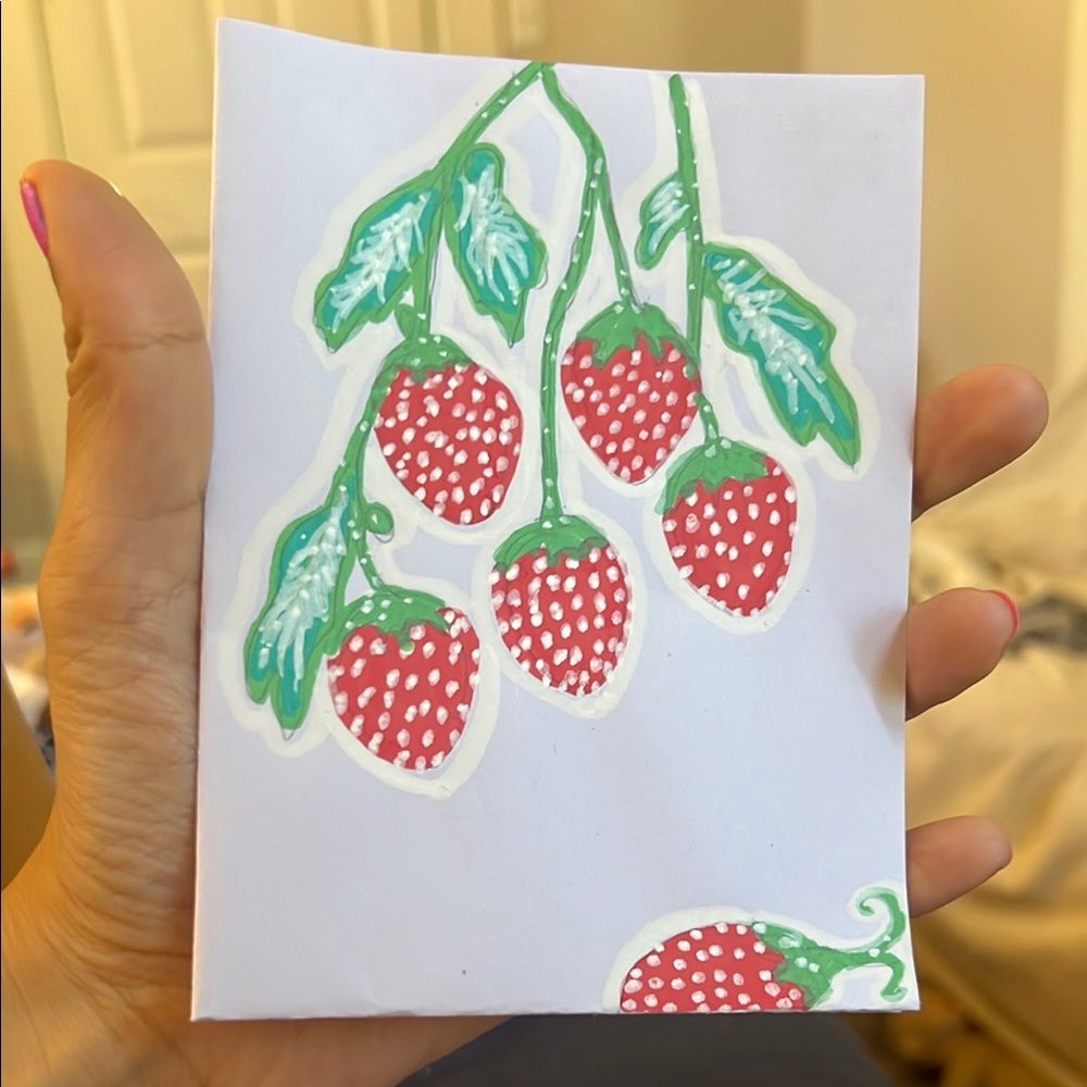 Strawberry Art Card